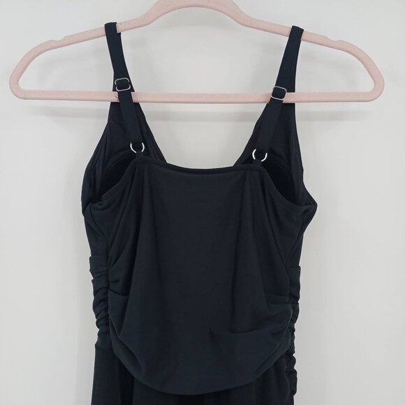 MagicSuit Celine Black Swimsuit Swim Dress Size 8 Ruched Shaping Pool Beach - Picture 7 of 16